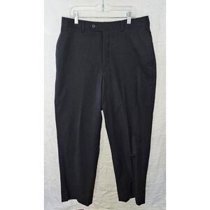 Pronto Uomo Couture Men's Size 33 Wool Dress Pants Trousers Slacks Black #77219